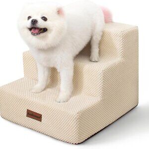 Dog Stairs for Small Dogs & Cats, 3-Step Non-Slip